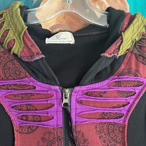 Ark Imports Bohemian Patchwork Bomber Jacket Small - Picture 3 of 16